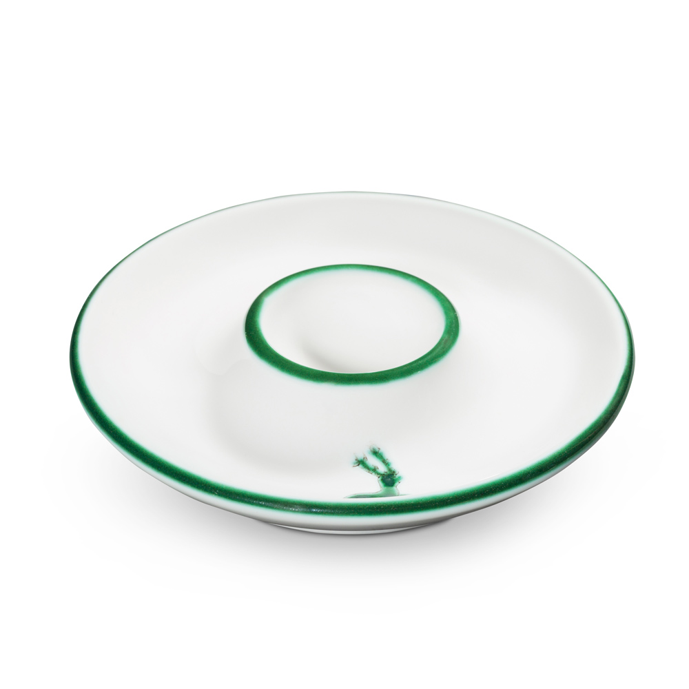 Gmundner Eierbecher flach "Grüner Hirsch" 377522