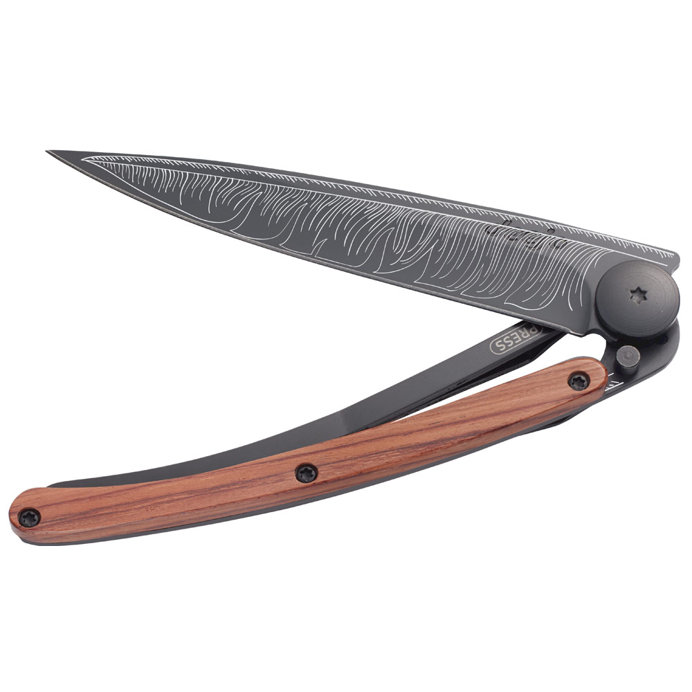 Deejo Taschenmesser Korallenholz mit Motiv 606854