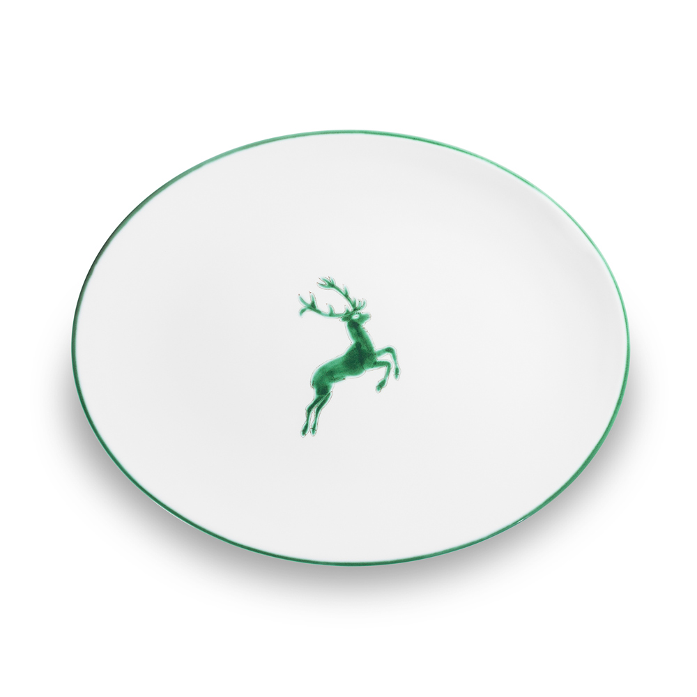 Gmundner Platte oval "Grüner Hirsch" 335062