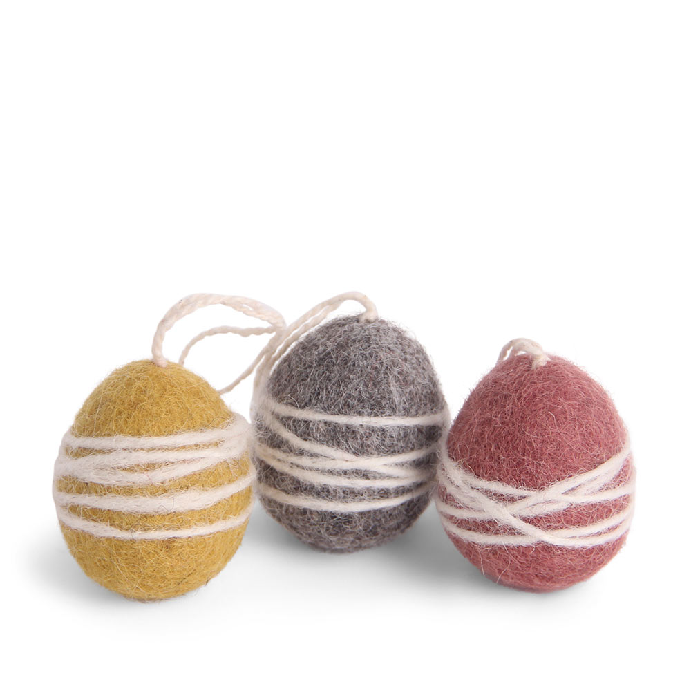 Filzfigur "Eier" 3er-Set, bunt 583809