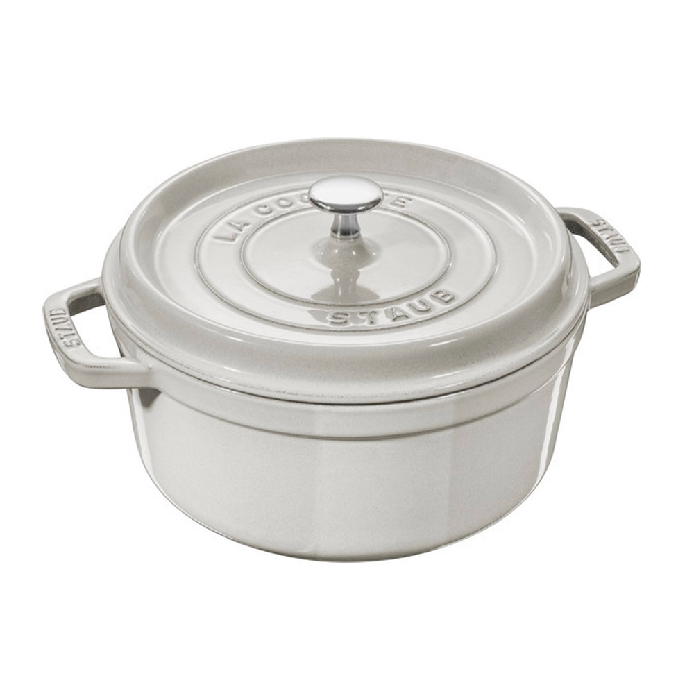 Staub Cocotte aus Gusseisen 28 cm, Weisser Trüffel 583067