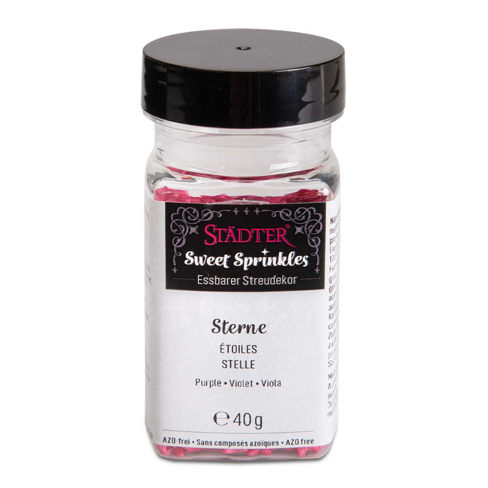 Städter Streudekor-Mix "Sterne/Purple" 618219