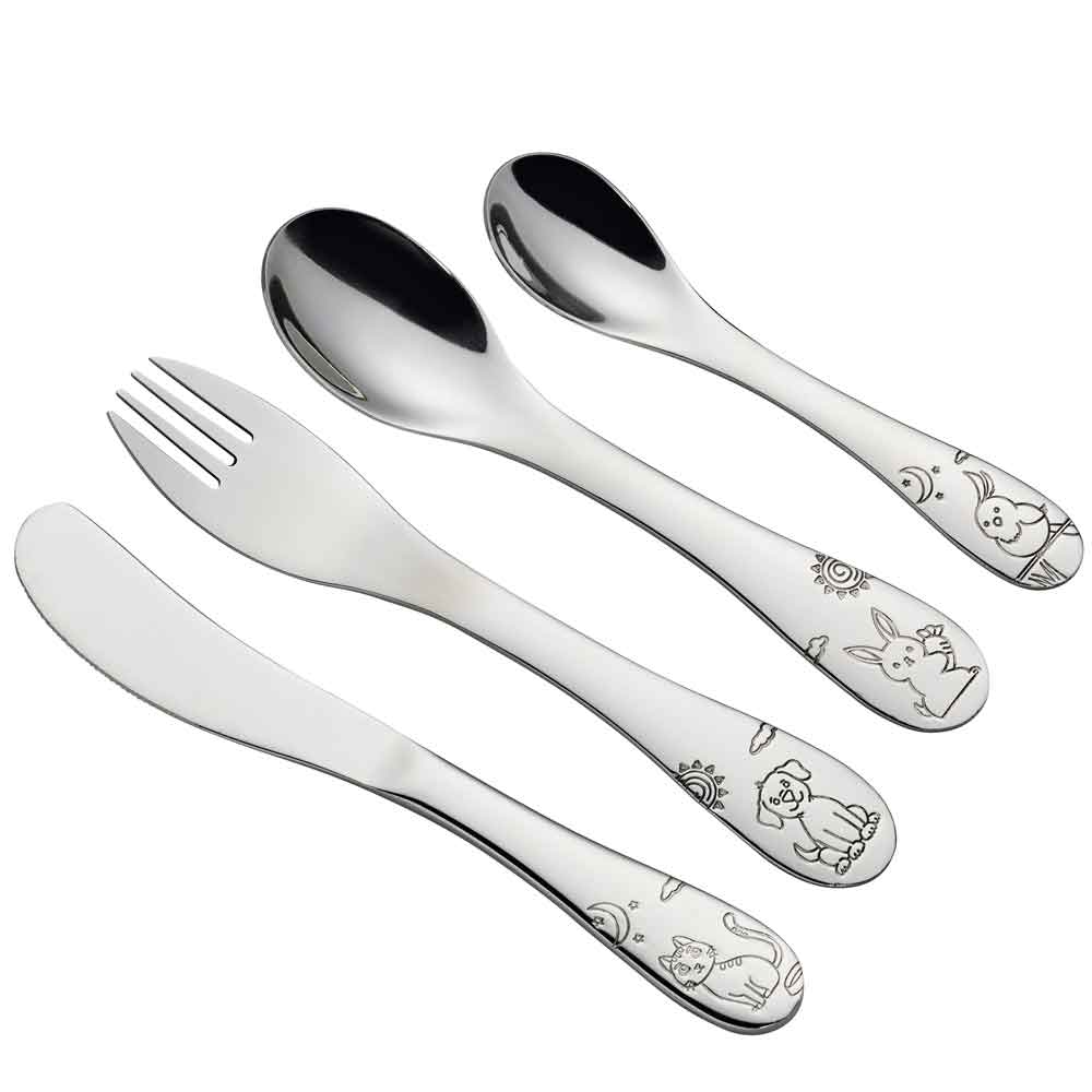 Cilio Kinderbesteck "LITTLE FRIENDS" 4tlg.