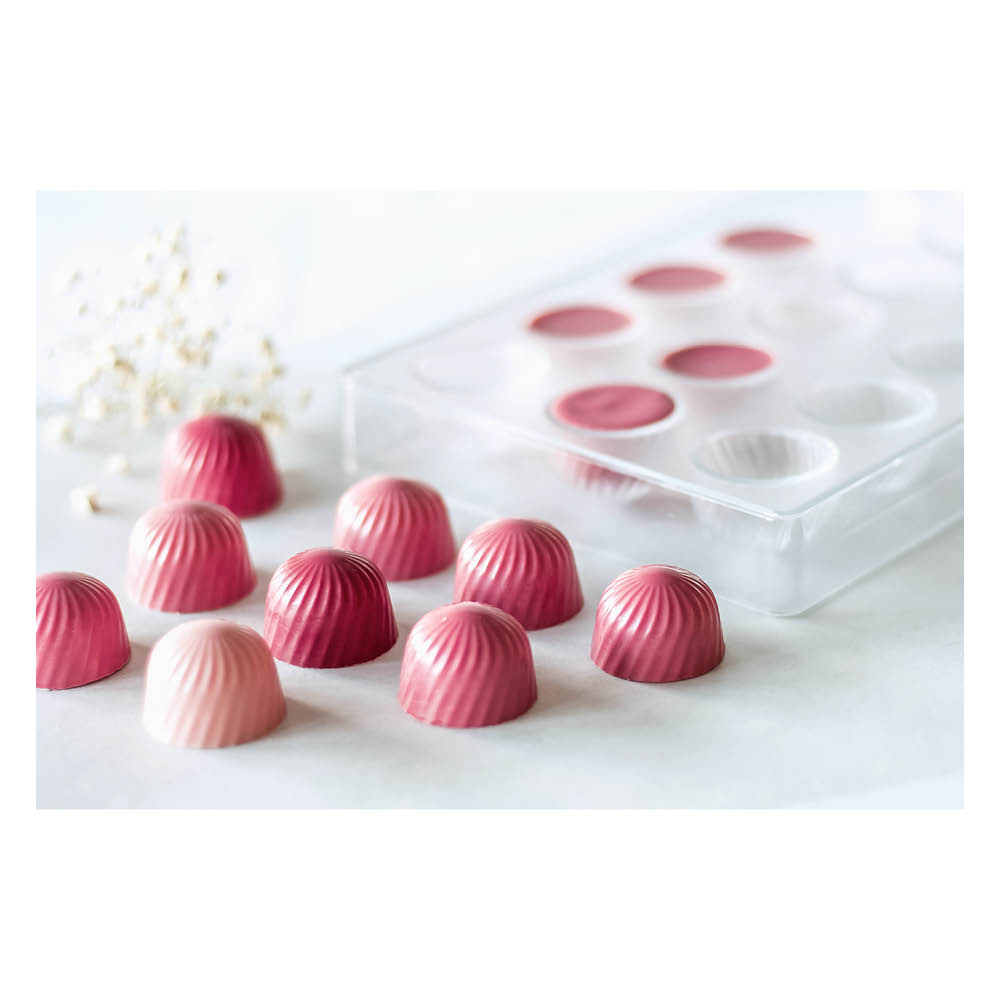 Städter Pralinenformer Kuppel geriffelt 631714