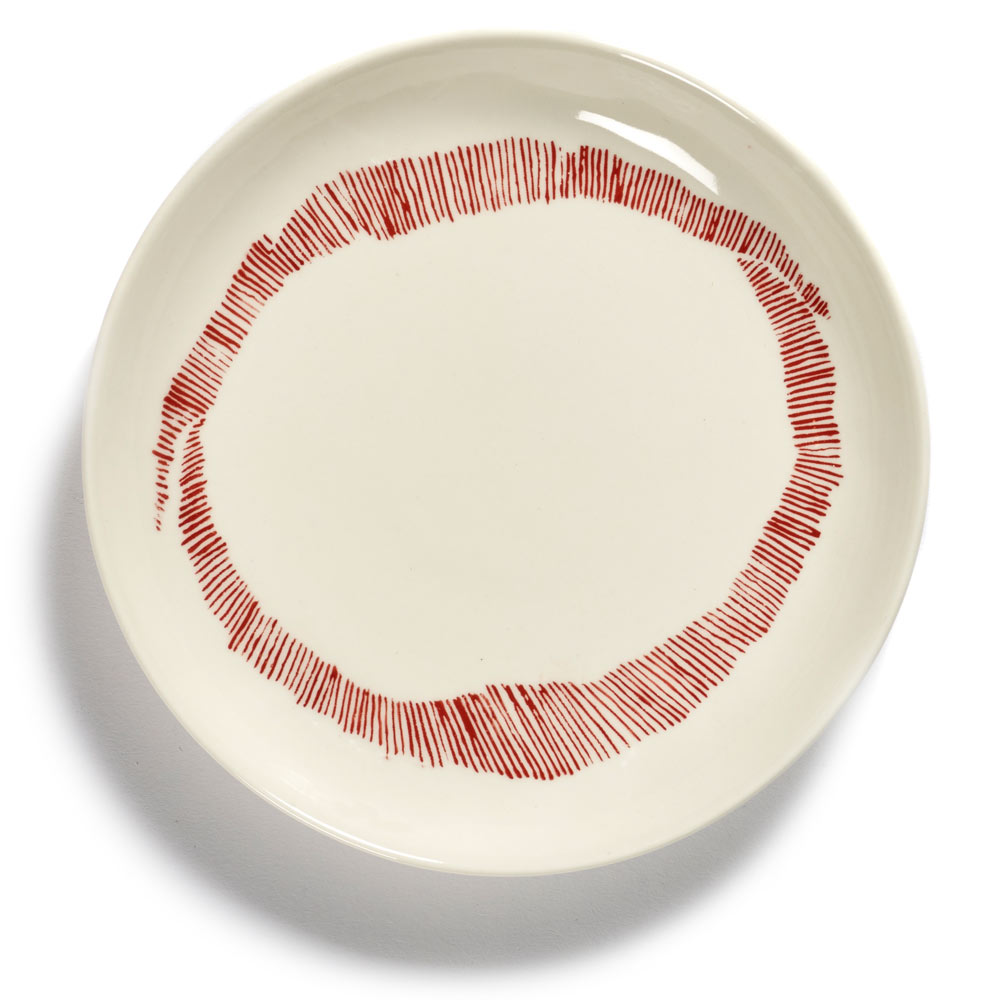 Serax Teller Red Feast "White Swirl-Stripes" 601787