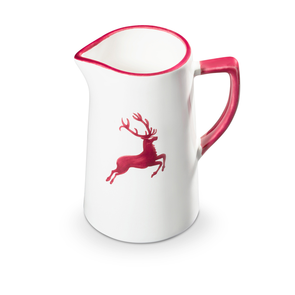 Gmundner Wasserkrug "Bordeauxroter Hirsch" 400425