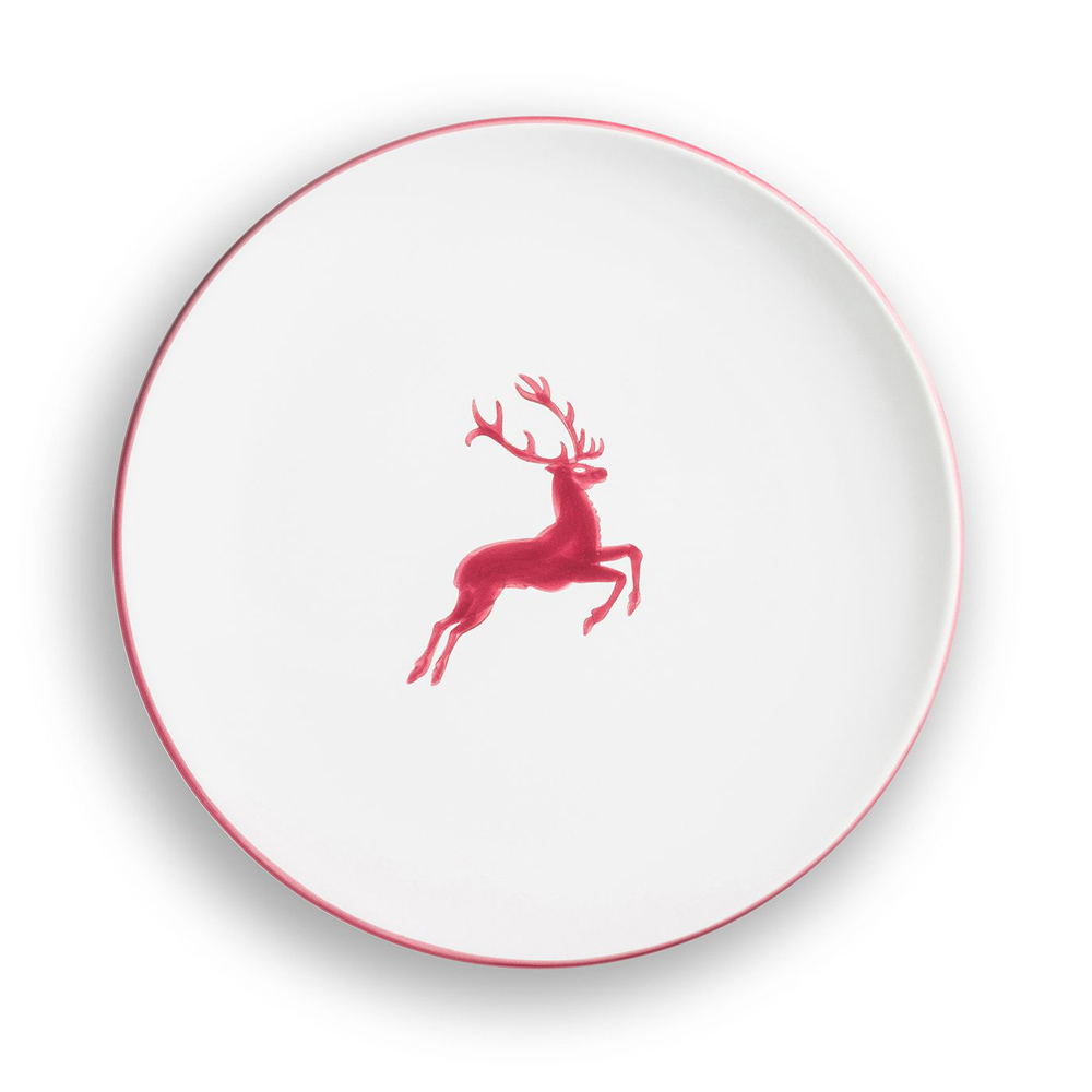 Gmundner Speiseteller "Bordeauxroter Hirsch" 368912