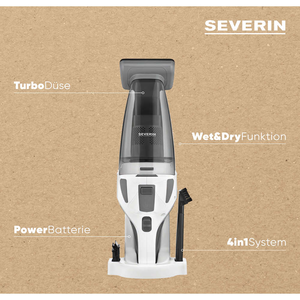 Severin 4-in-1 Akku-Handstaubsauger 605348