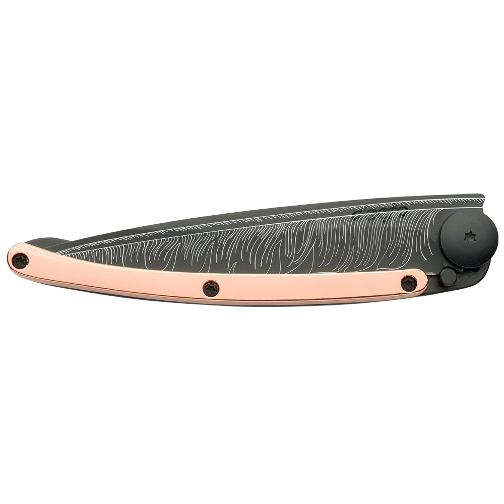 Deejo Taschenmesser Roségold mit Motiv 606898
