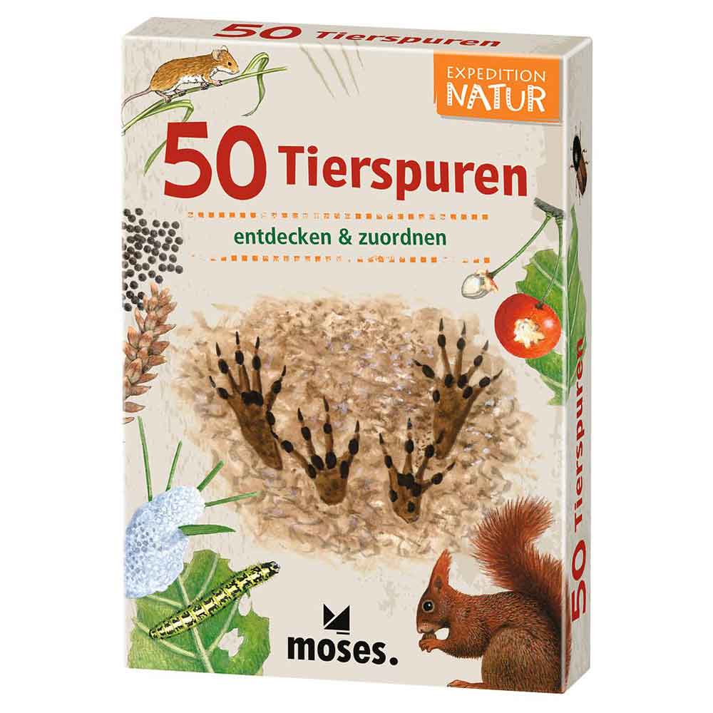 Moses Kartenset 50 Tierspuren "Expedition Natur"