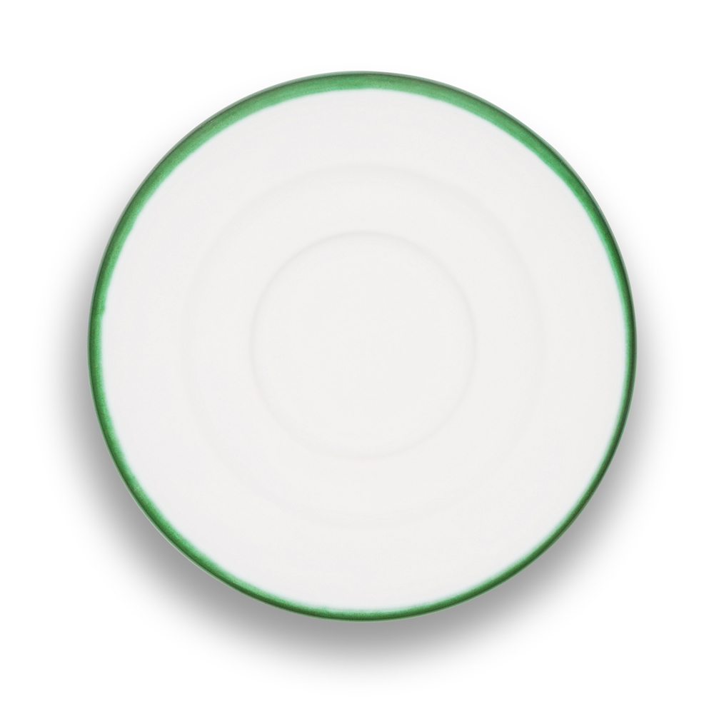 Gmundner Espresso-Unterteller Gourmet "Grüner Rand" 484138