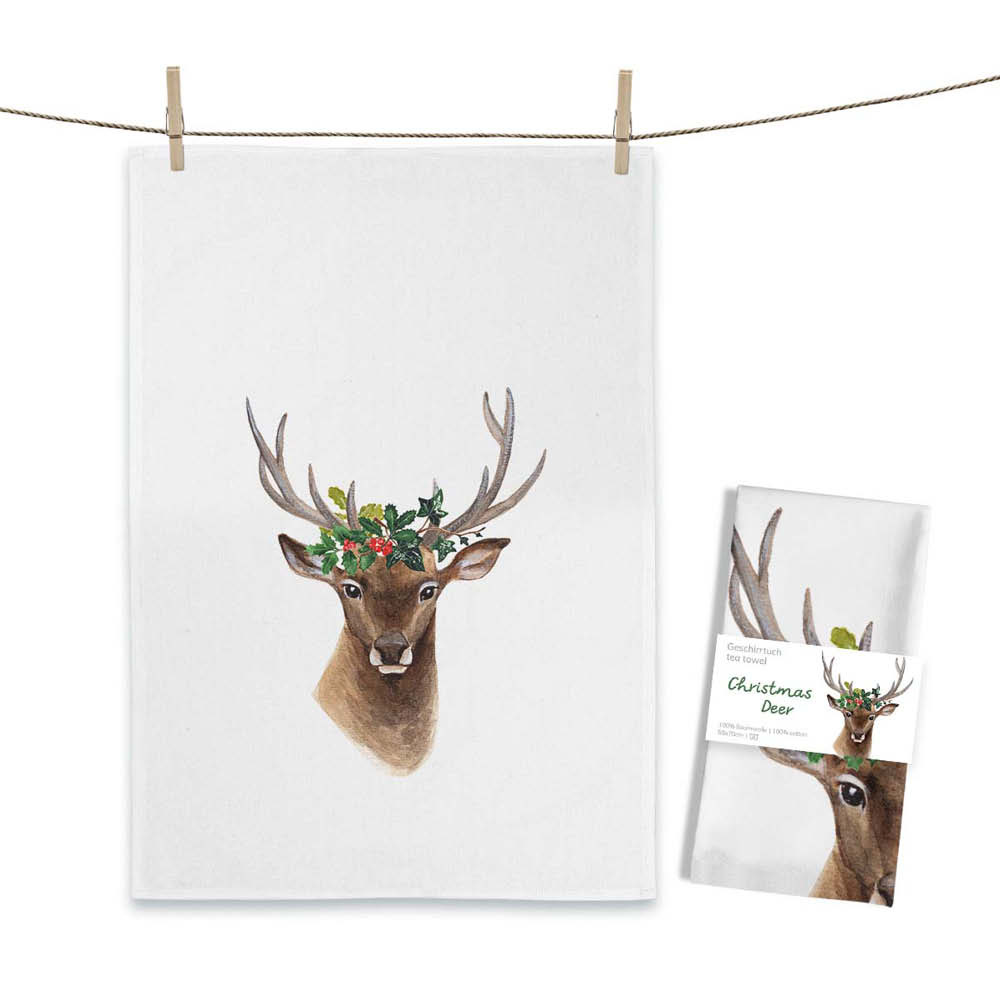 Maluu Geschirrtuch 50x70cm "Christmas Deer" 645120