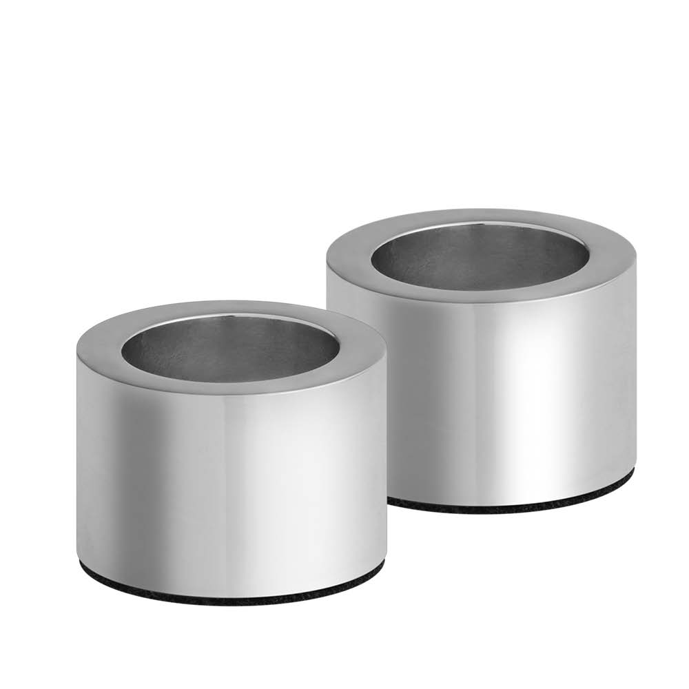 Uyuni 2er Set Kerzenhalter "Taper" - verchromt 646902