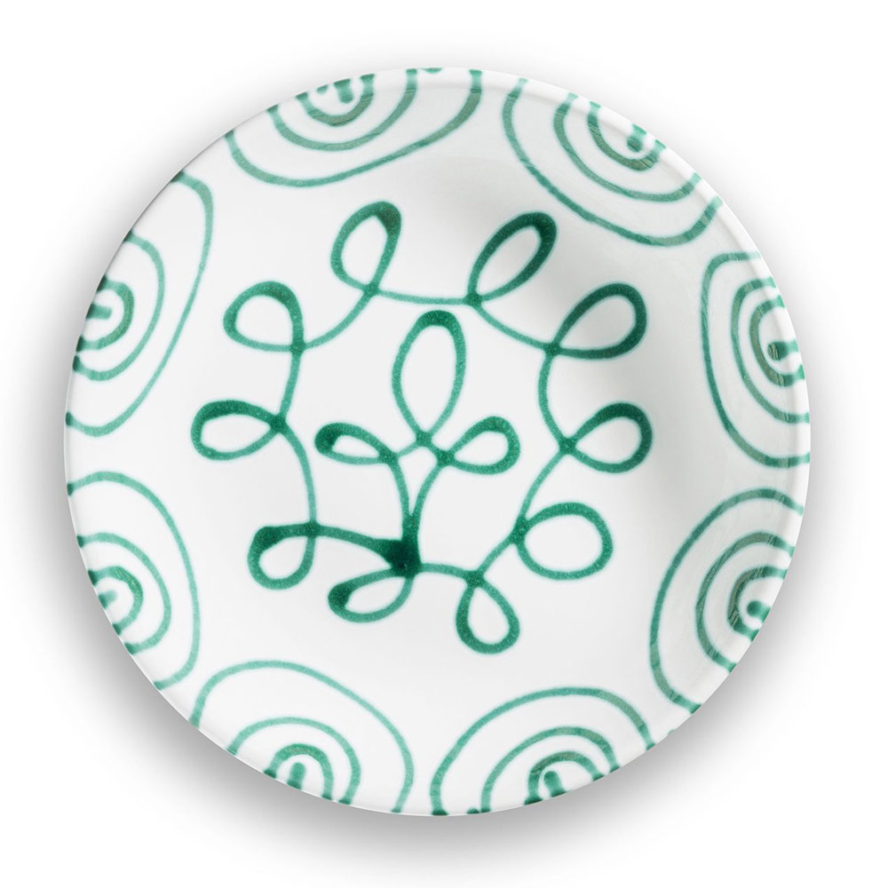 Gmundner Suppenteller "Grüngeflammt" 115729