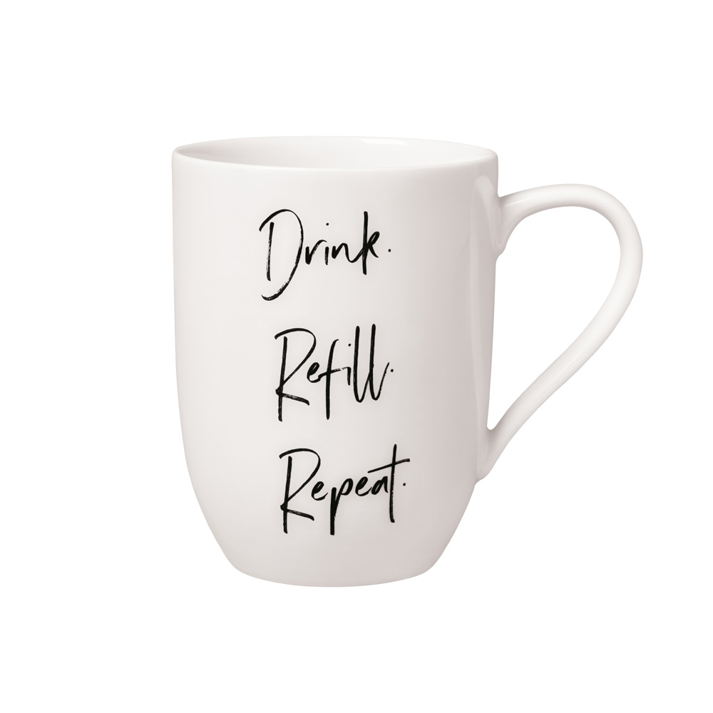 Villeroy & Boch Henkelbecher "Statement Drink Refill Repeat" 625184