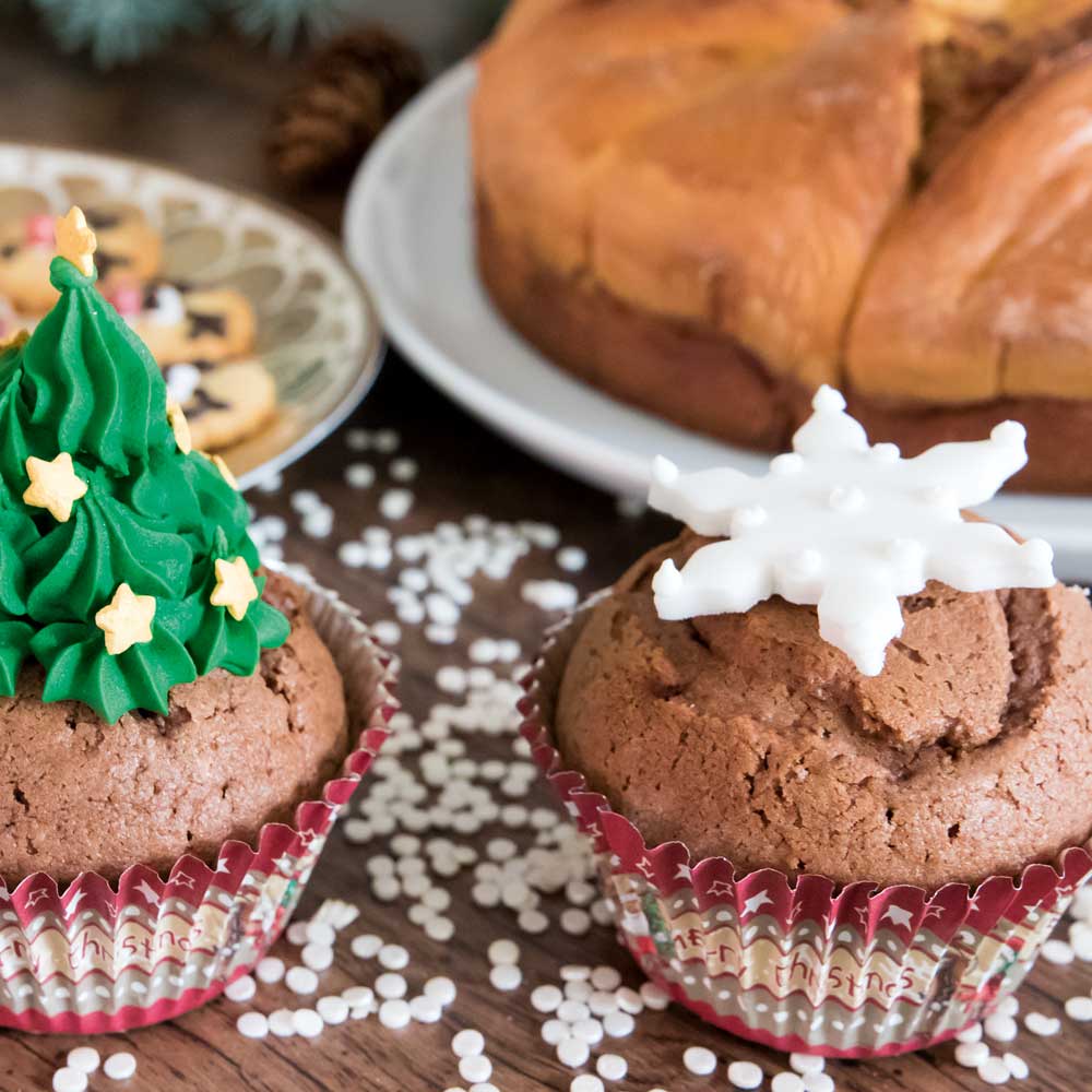 Städter Papier-Backförmchen "Frohe Weihnachten" 493985