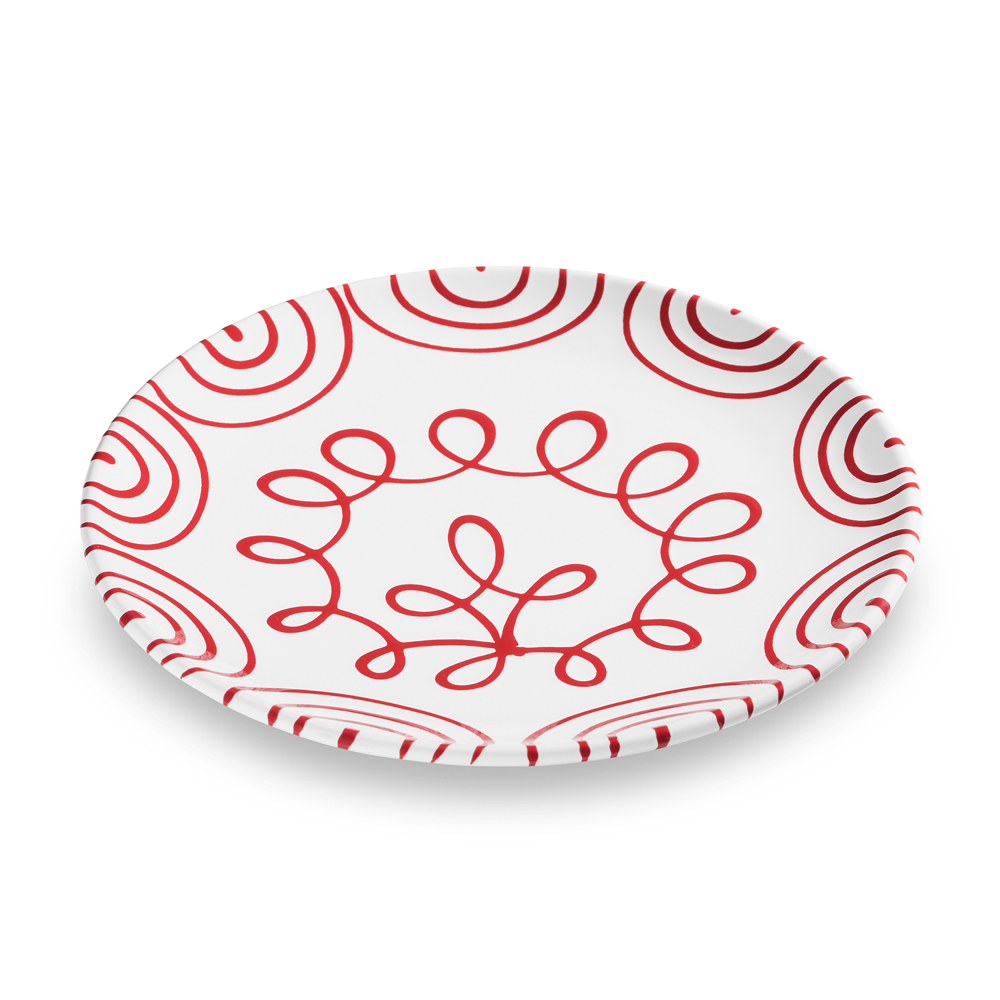 Gmundner Speiseteller "Rotgeflammt" 353159