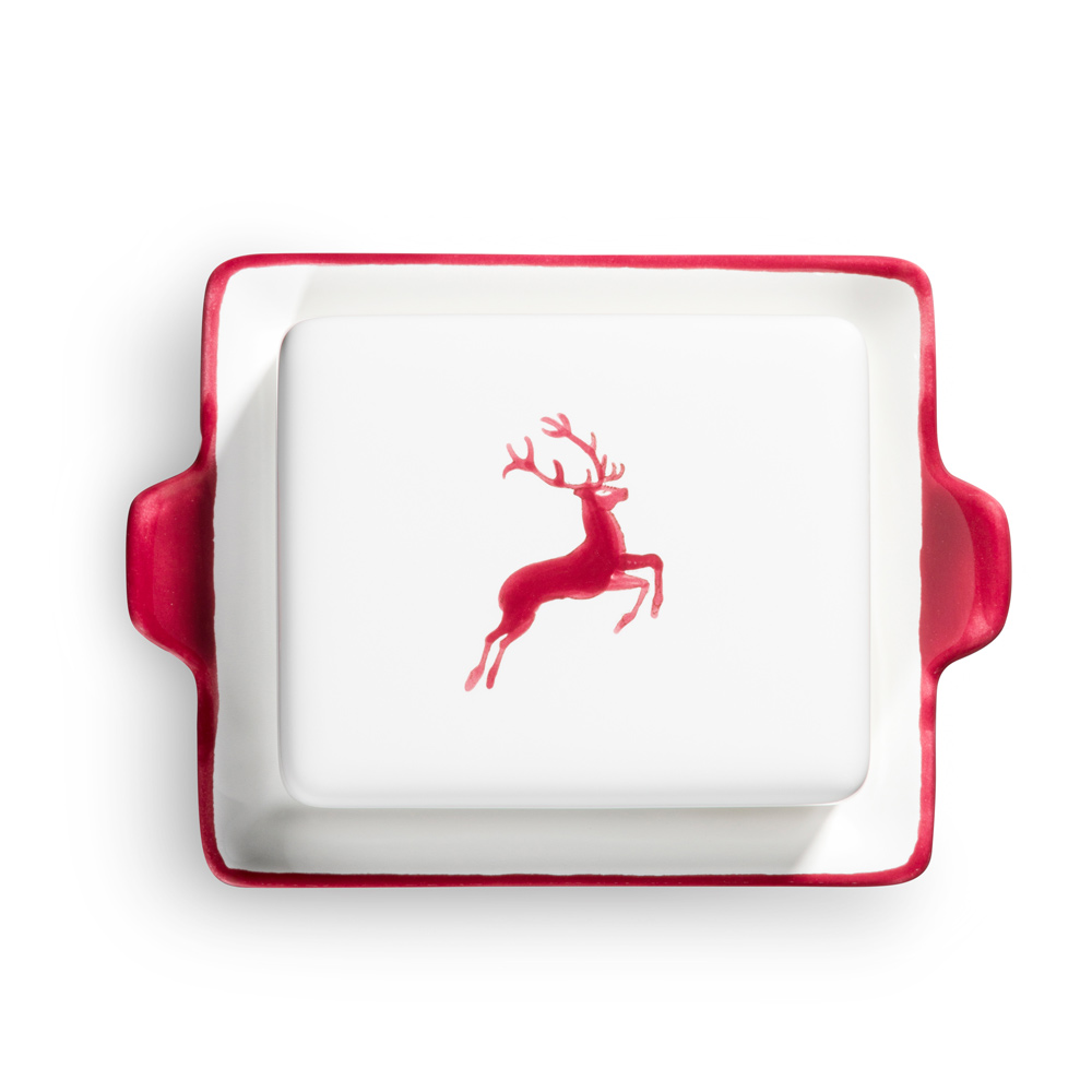 Gmundner Butterdose "Bordeauxroter Hirsch" 392693