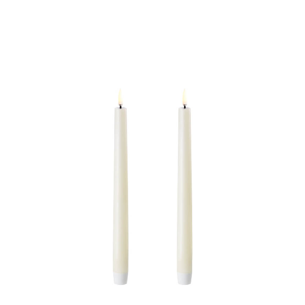 Uyuni 2er Set LED-Stabkerzen "Taper" ivory 617632