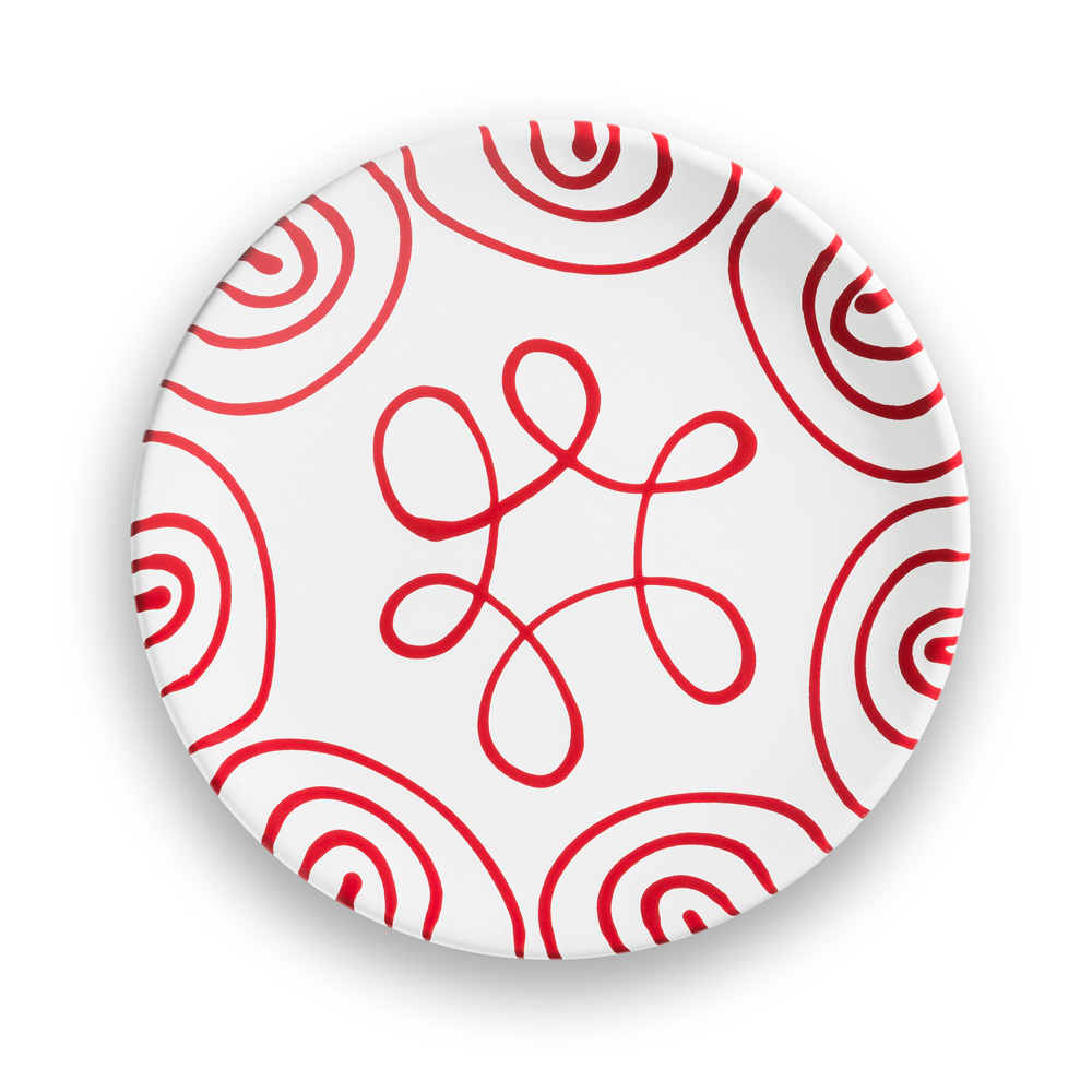 Gmundner Dessertteller "Rotgeflammt" 353158