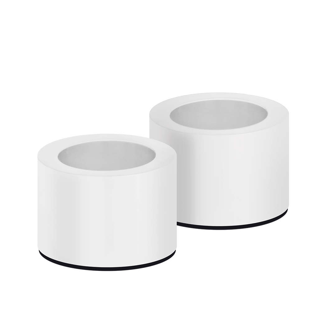 Uyuni 2er Set Kerzenhalter "Taper" – Mattweiß 646905