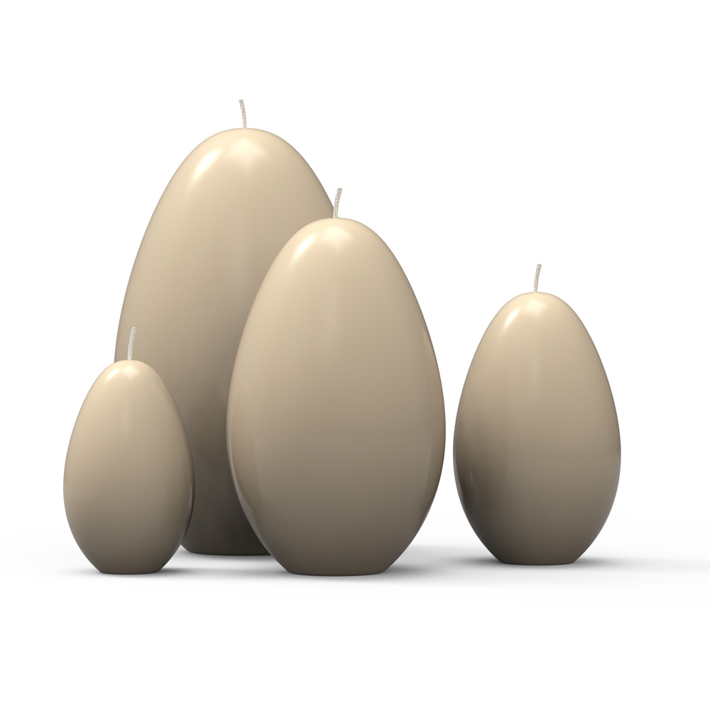 Ei-Objektkerze "Champagner gelackt" 609997
