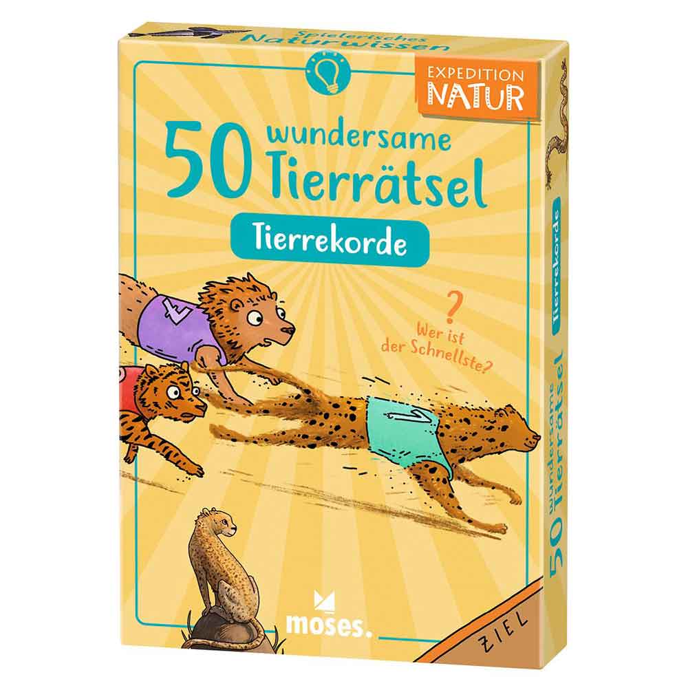 Moses Kartenset 50 Tierrätsel - Rekorde "Expedition Natur"