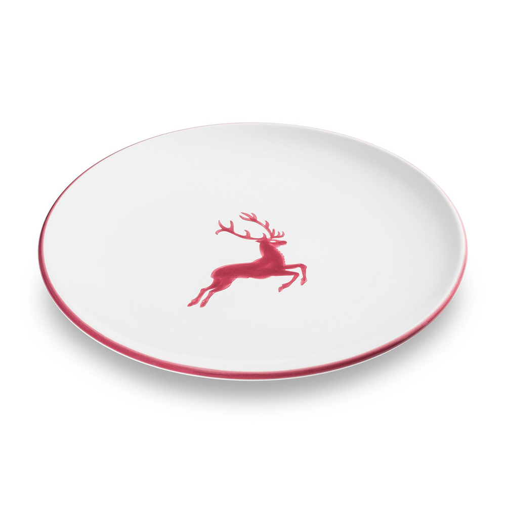Gmundner Speiseteller "Bordeauxroter Hirsch" 368912