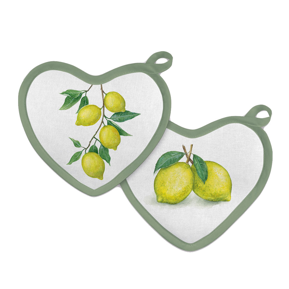 Maluu Topflappen-Paar "Herz Lemons" 20x20cm 655382